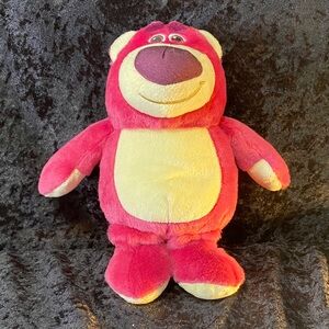 Disney Lotso Plush Bear in Bright Pink and Cream
